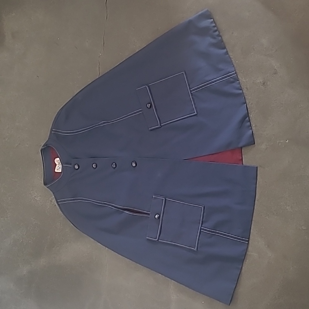 VINTAGE FRANKLIN SIMON BLUE CAPE JACKET